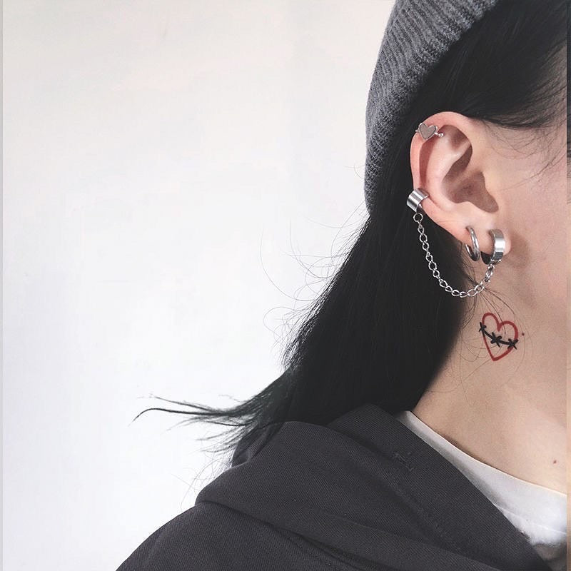 Harajuku style dark black chain - مـوها ستـور