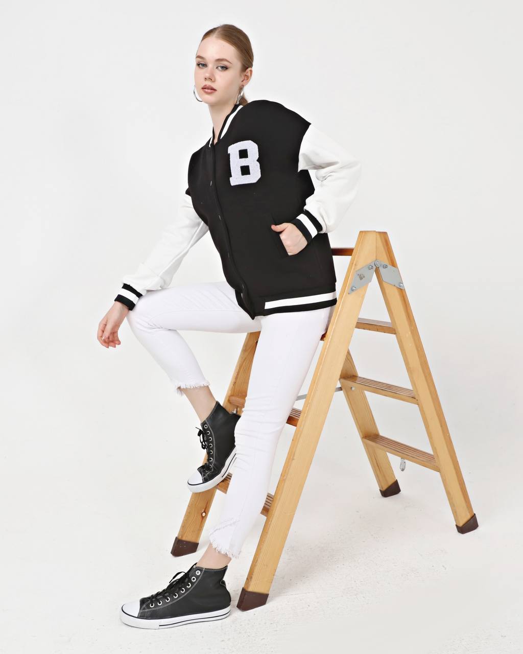 B College Jacket Black