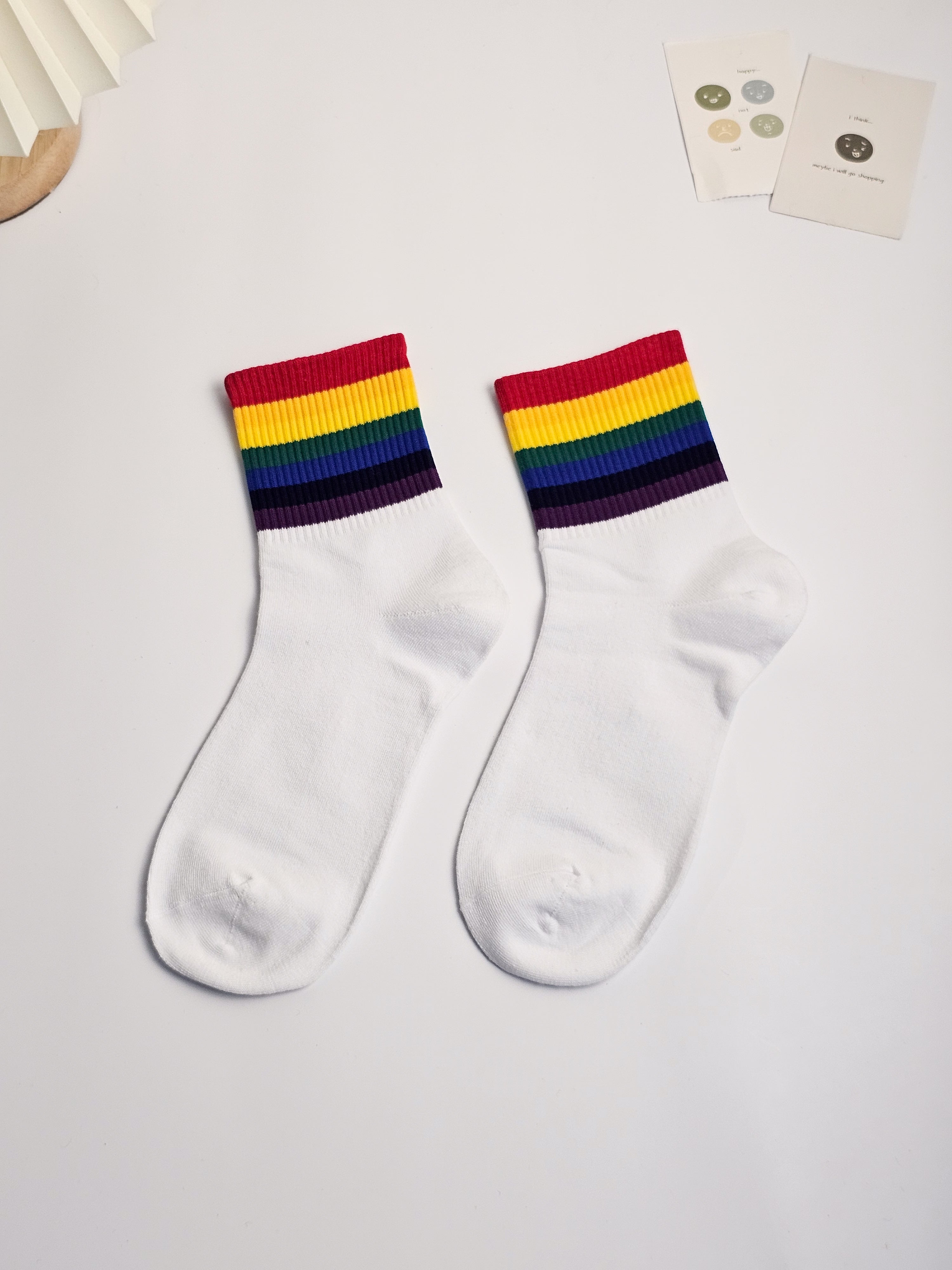 جواريب قطن شكل رينبو