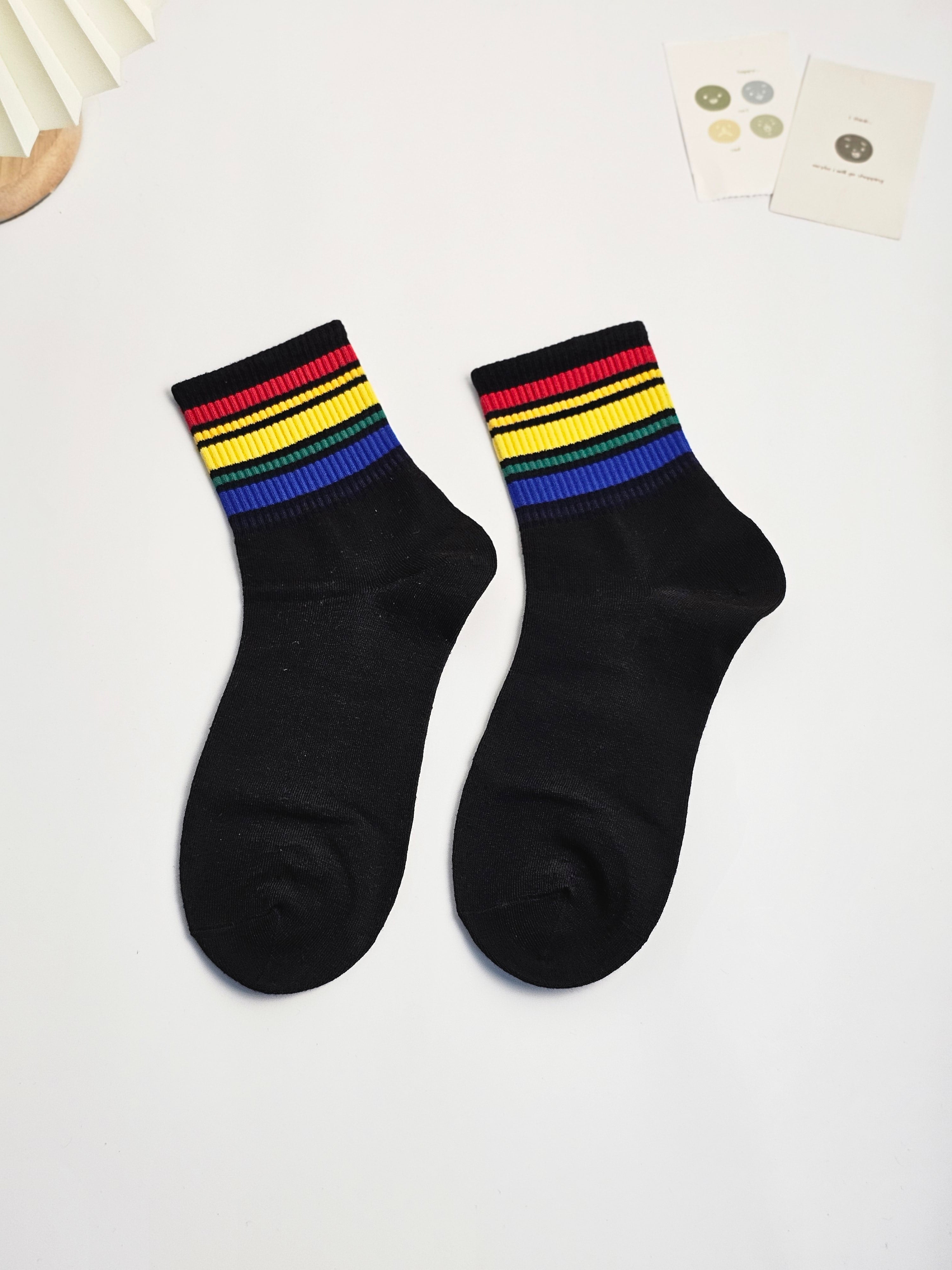 جواريب قطن شكل رينبو