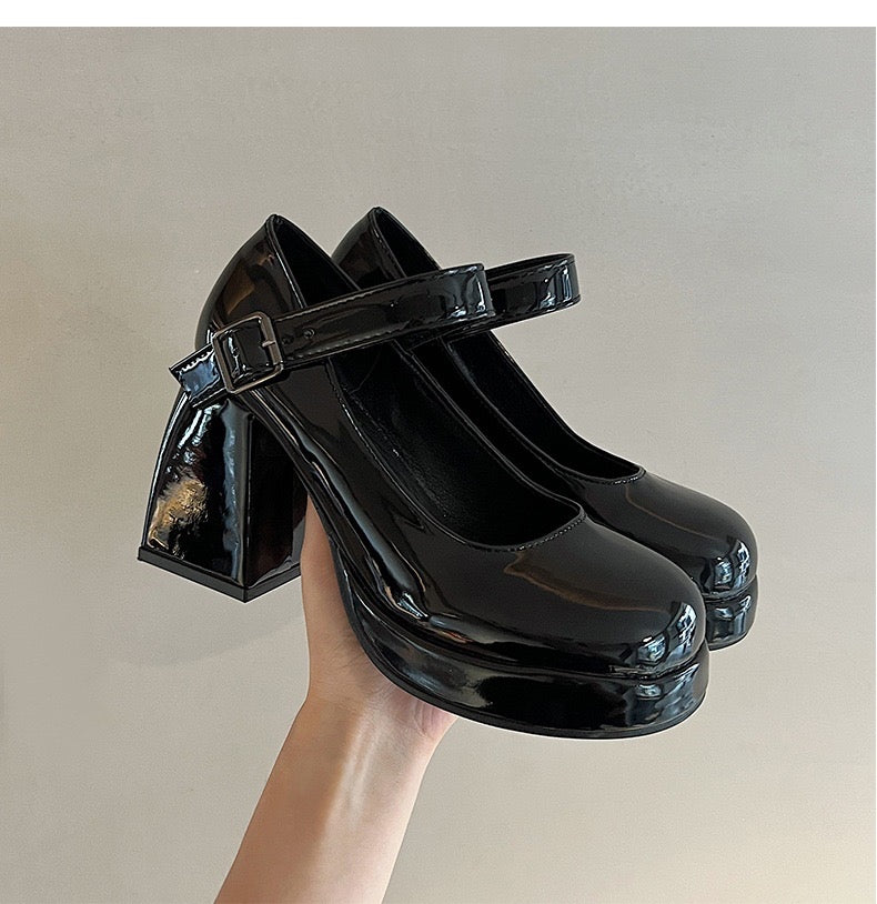 high heel mary jane shoes
