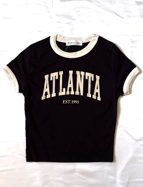 Black Atlanta Crop Top