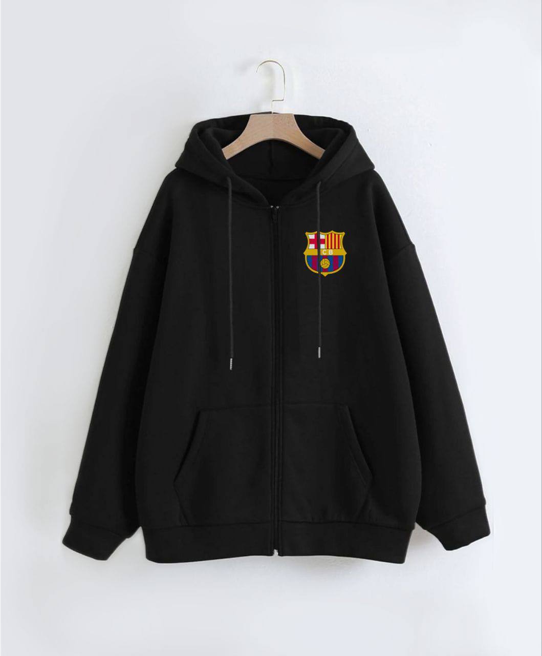 هودي سحاب مبطن بشعار برشلونة