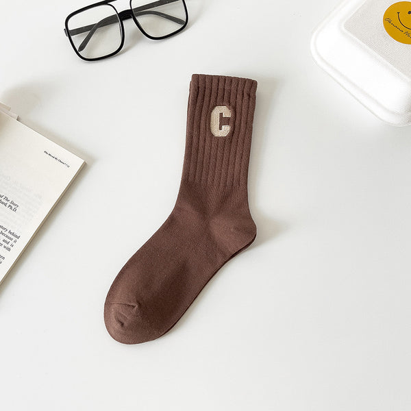 C socks Brown