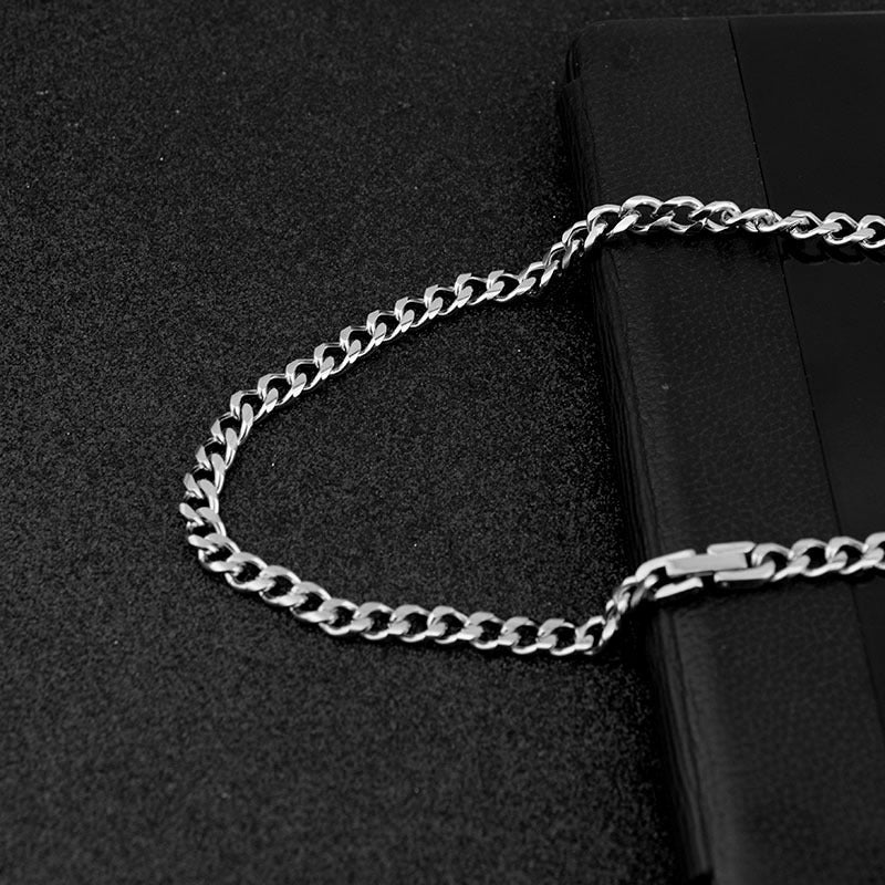 Stainless steel long necklace A60
