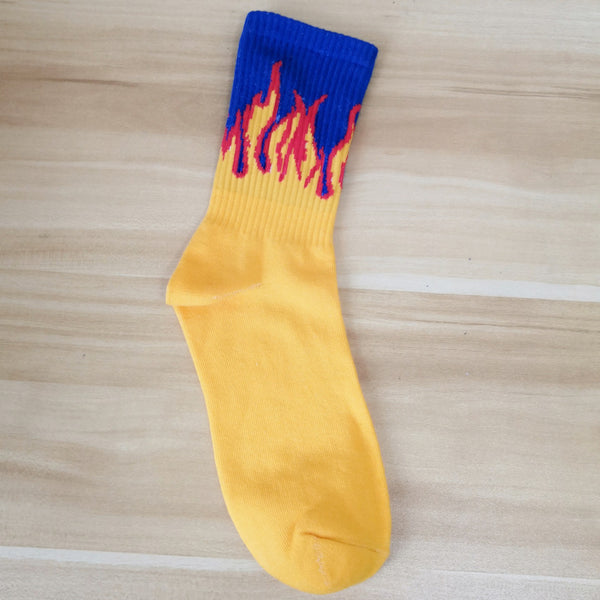 Flame pattern Korean socks S209