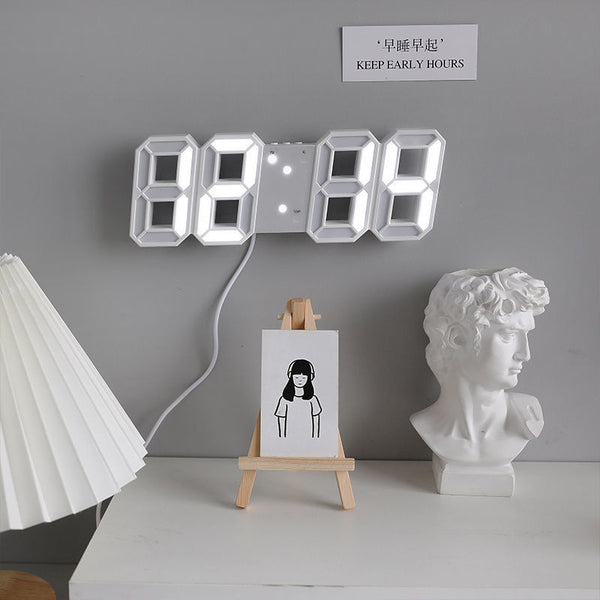 3D LED Digital Clock wall