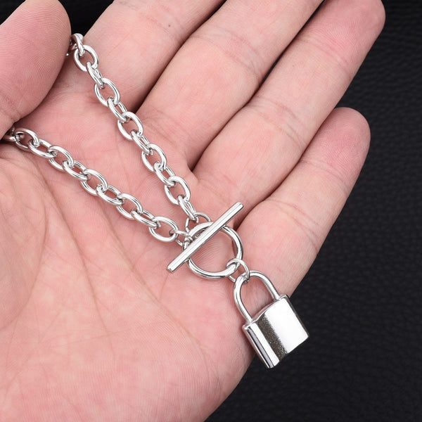 Stainless Steel Lock necklace N14
