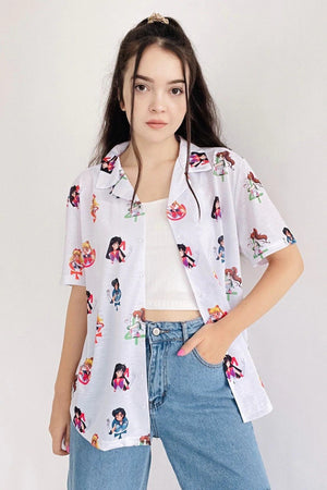 White Anime Unisex Shirt - مـوها ستـور