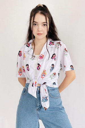 White Anime Unisex Shirt - مـوها ستـور