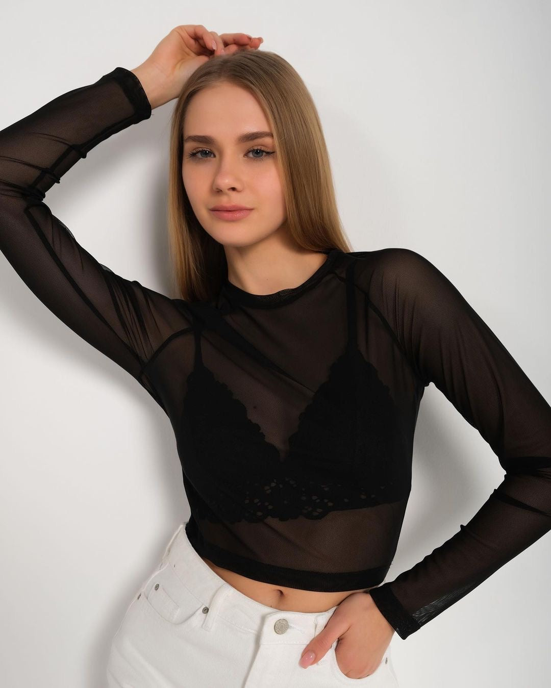 MESH TOP BLACK