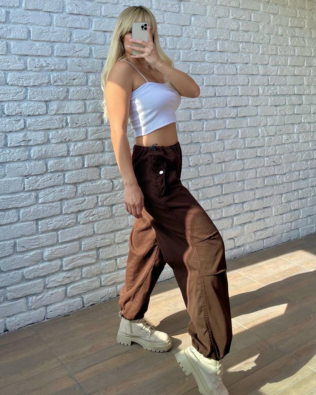 Brown cargo jeans