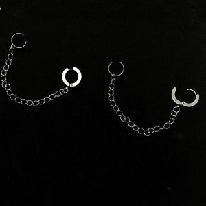 Harajuku style dark black chain - مـوها ستـور