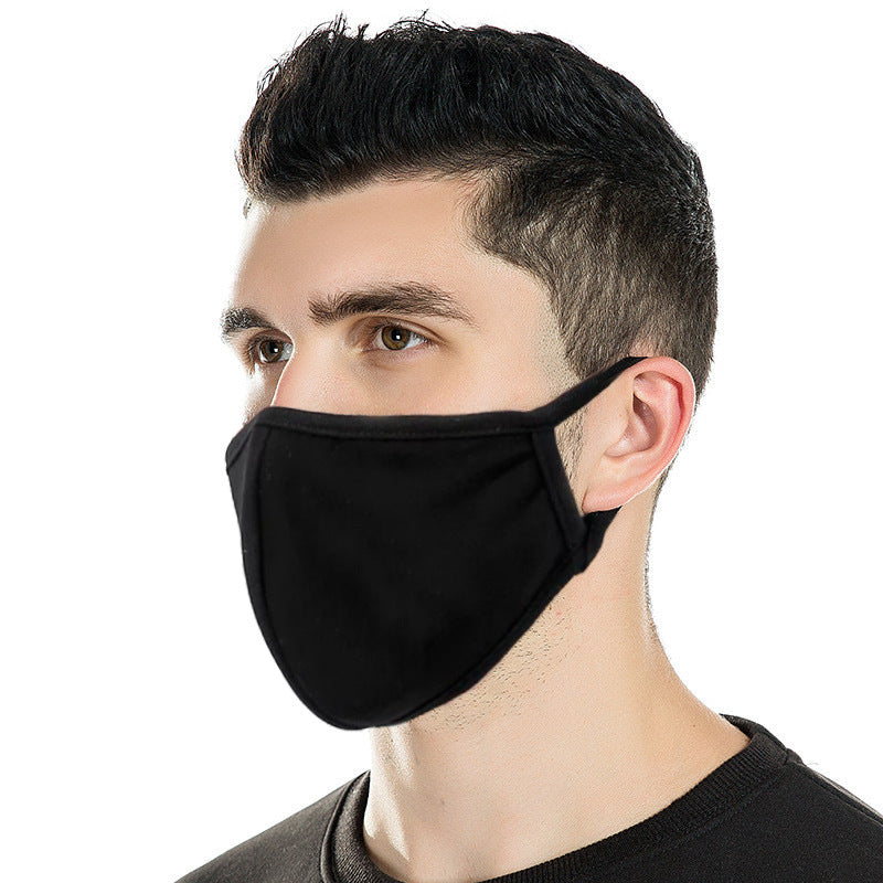 plain black cotton face mask - مـوها ستـور