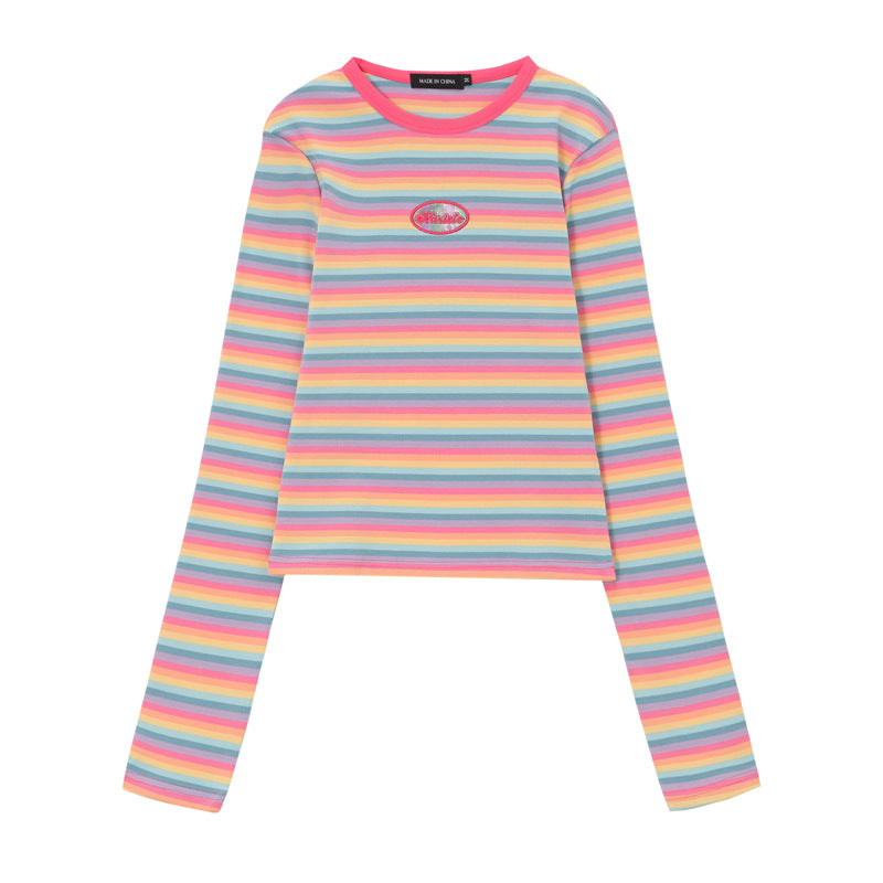 Rainbow Striped T-Shirts long sleeve