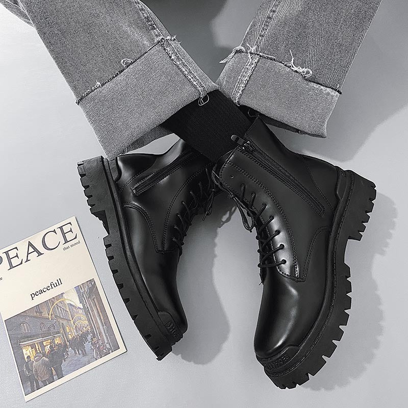 Martin British leather boots high quality A008 - مـوها ستـور