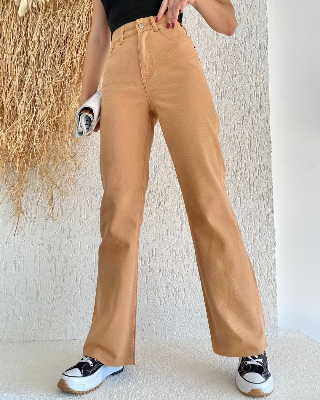 Jeans Wide leg Beige