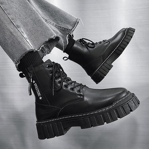 Men's shoes thick-soled Martin boots British style ZJ606 - مـوها ستـور