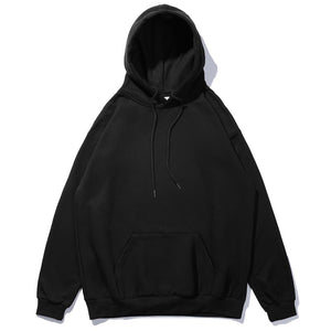‏Hoodie plain black Oversize - مـوها ستـور