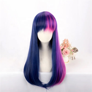 Wig 80cm Long Straight Purple Pink Mixed - مـوها ستـور