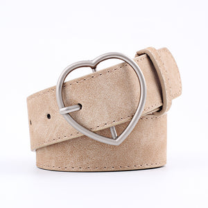 Women Leather heart Belt - مـوها ستـور