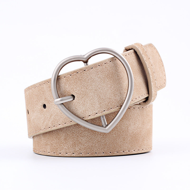 Women Leather heart Belt - مـوها ستـور