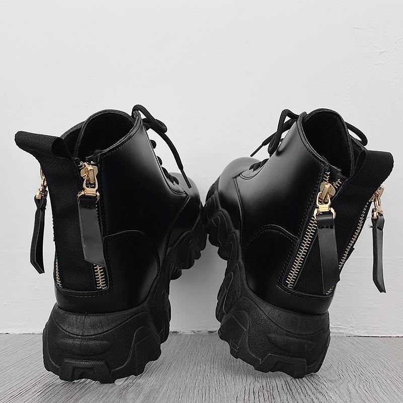 Men's shoes thick-soled Martin boots British style 8881 - مـوها ستـور