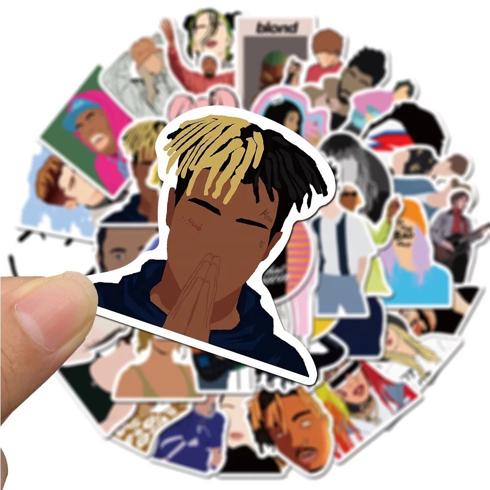 famous Rapper 50 Piece Stickers - مـوها ستـور