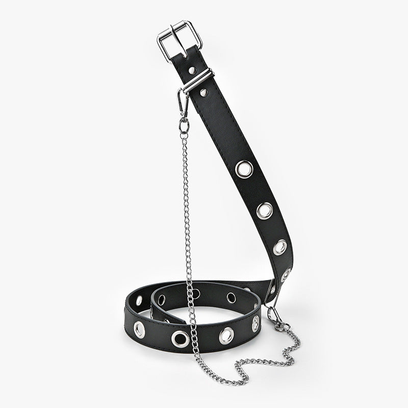 Grommets Eyelets Rivets Studded Western Belt Chain - مـوها ستـور