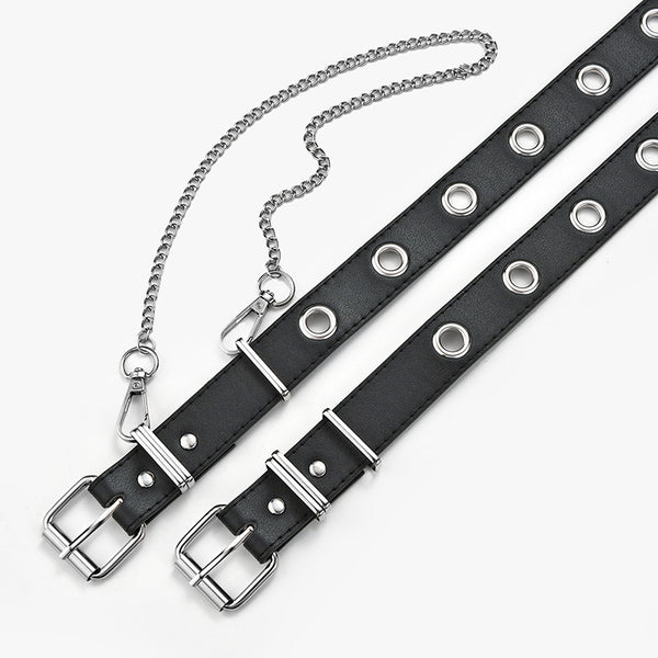 Grommets Eyelets Rivets Studded Western Belt Chain - مـوها ستـور