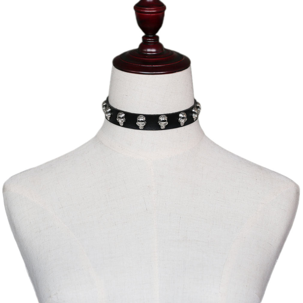 skull collar neck chain - مـوها ستـور