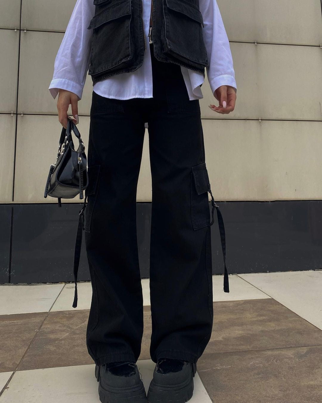Cargo Jeans Black 4304