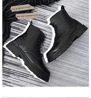 Martin British leather boots high quality A008 - مـوها ستـور