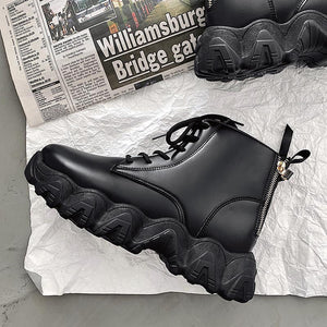 Men's shoes thick-soled Martin boots British style 8881 - مـوها ستـور