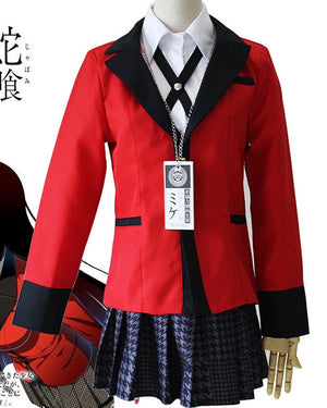 Kakegurui Cosplay Costumes Jabami Yumeko Full Set - مـوها ستـور