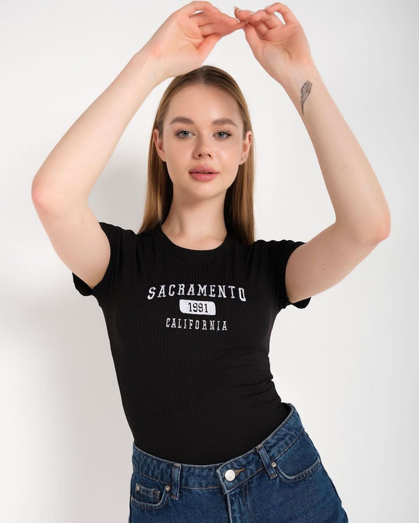 Black SACRAMENTO Crop