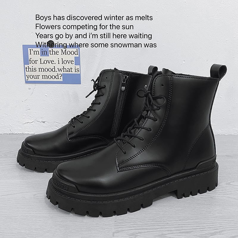 Martin British leather boots high quality A008 - مـوها ستـور