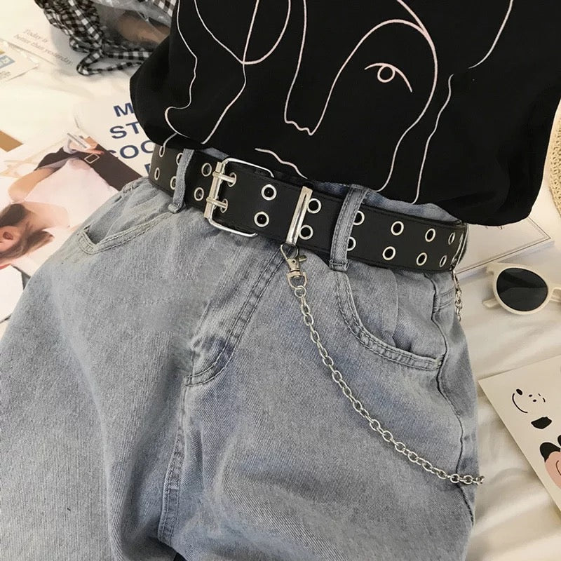 Chain Belt Leather with Pin Buckle - مـوها ستـور
