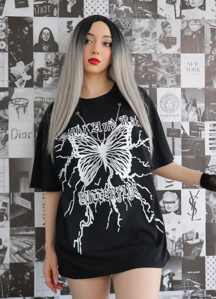 Chain Butterfly T-Shirt - مـوها ستـور