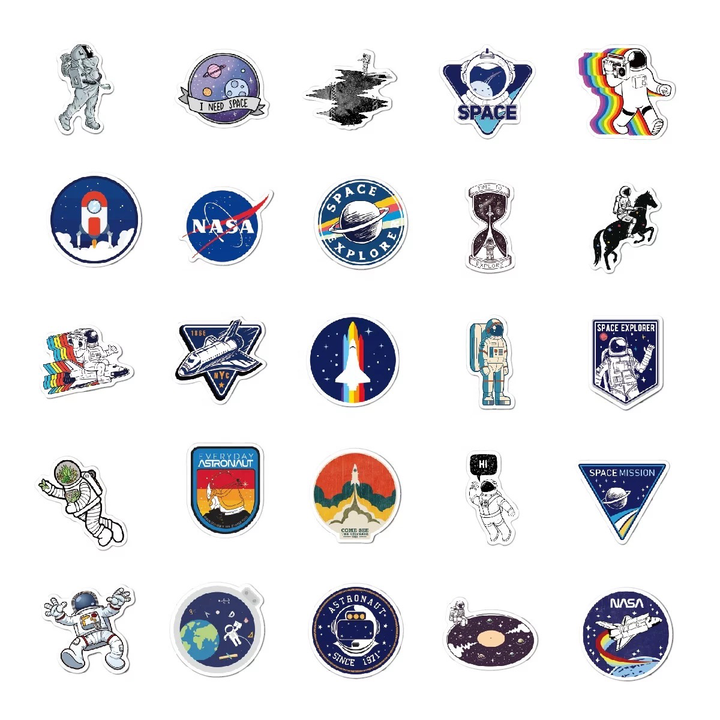 NASA 50 Piece Stickers - مـوها ستـور