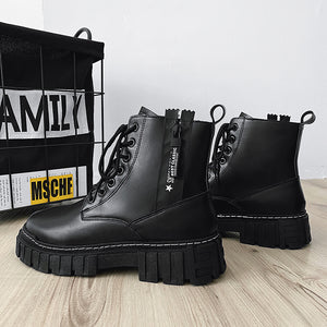 Men's shoes thick-soled Martin boots British style ZJ606 - مـوها ستـور