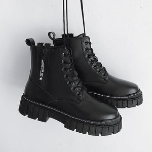 Men's shoes thick-soled Martin boots British style ZJ606 - مـوها ستـور