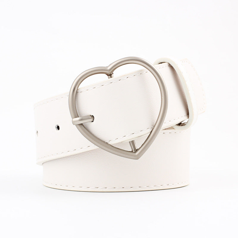 Women Leather heart Belt - مـوها ستـور