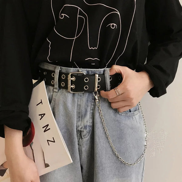Chain Belt Leather with Pin Buckle - مـوها ستـور