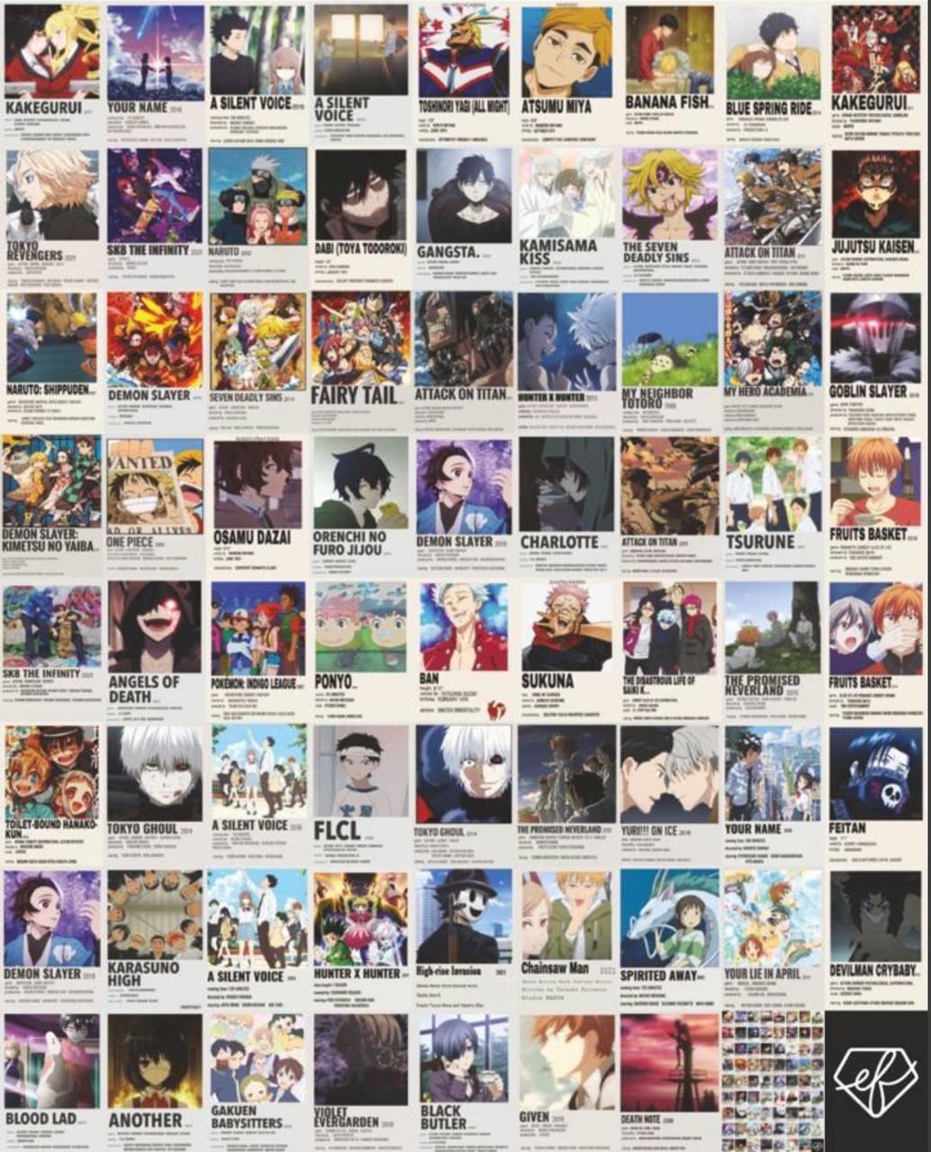 70Pcs anime poster - مـوها ستـور