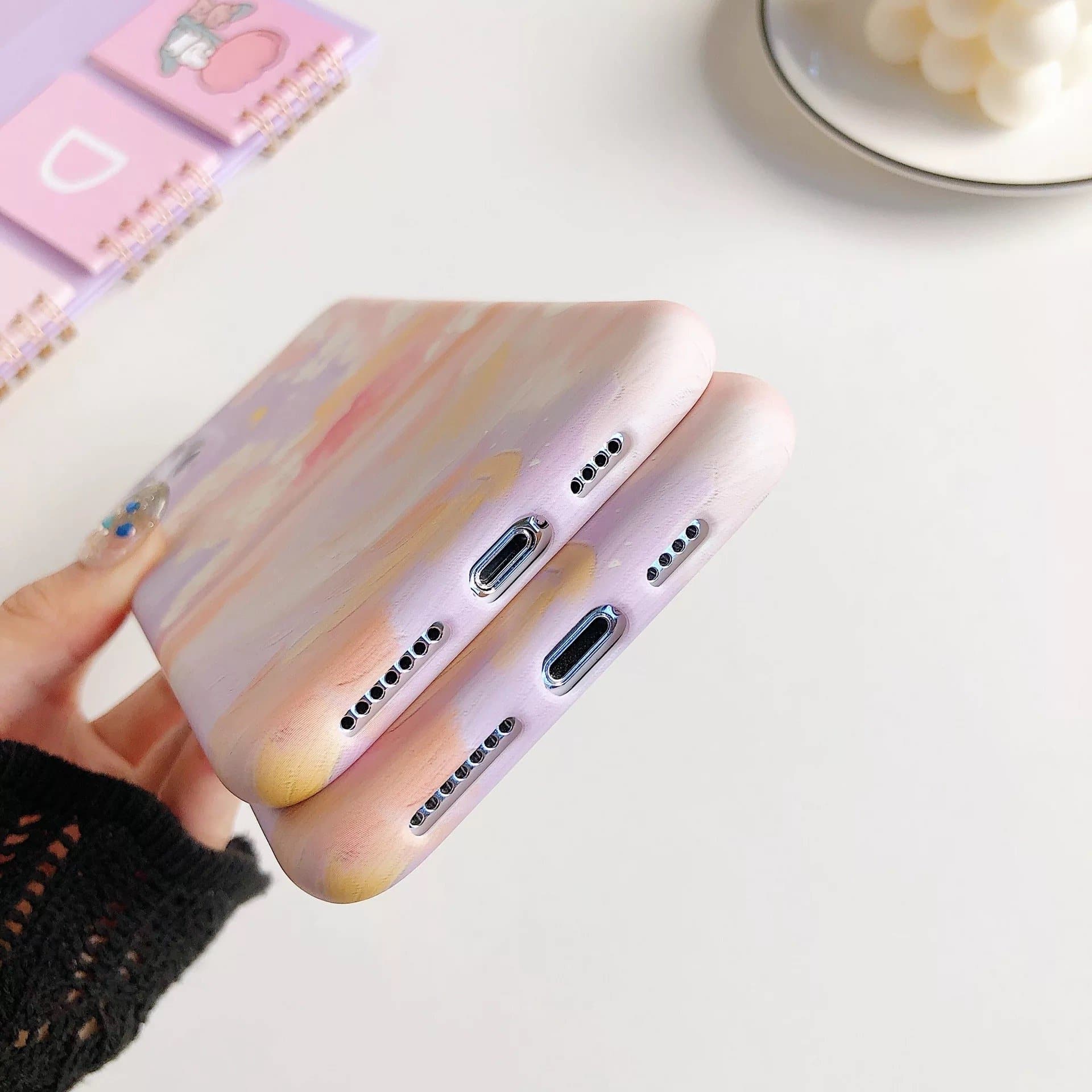Peach & Purple Sunset iPhone case - مـوها ستـور
