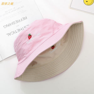 hat double-sided two-color strawberry - مـوها ستـور
