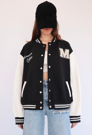 Black Minnesota College Jacket - مـوها ستـور