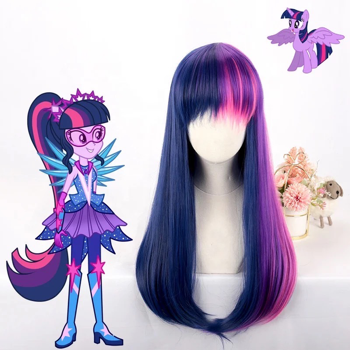 Wig 80cm Long Straight Purple Pink Mixed - مـوها ستـور