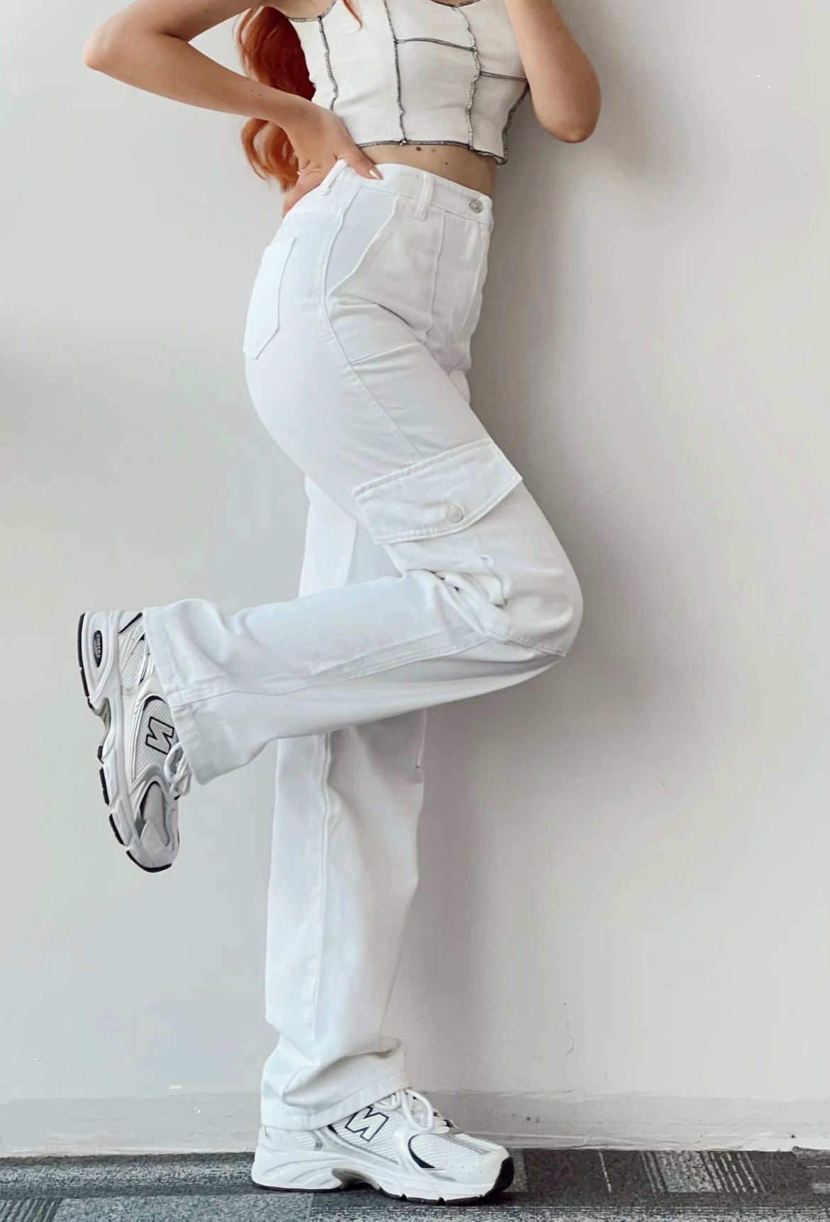 Cargo Jeans White